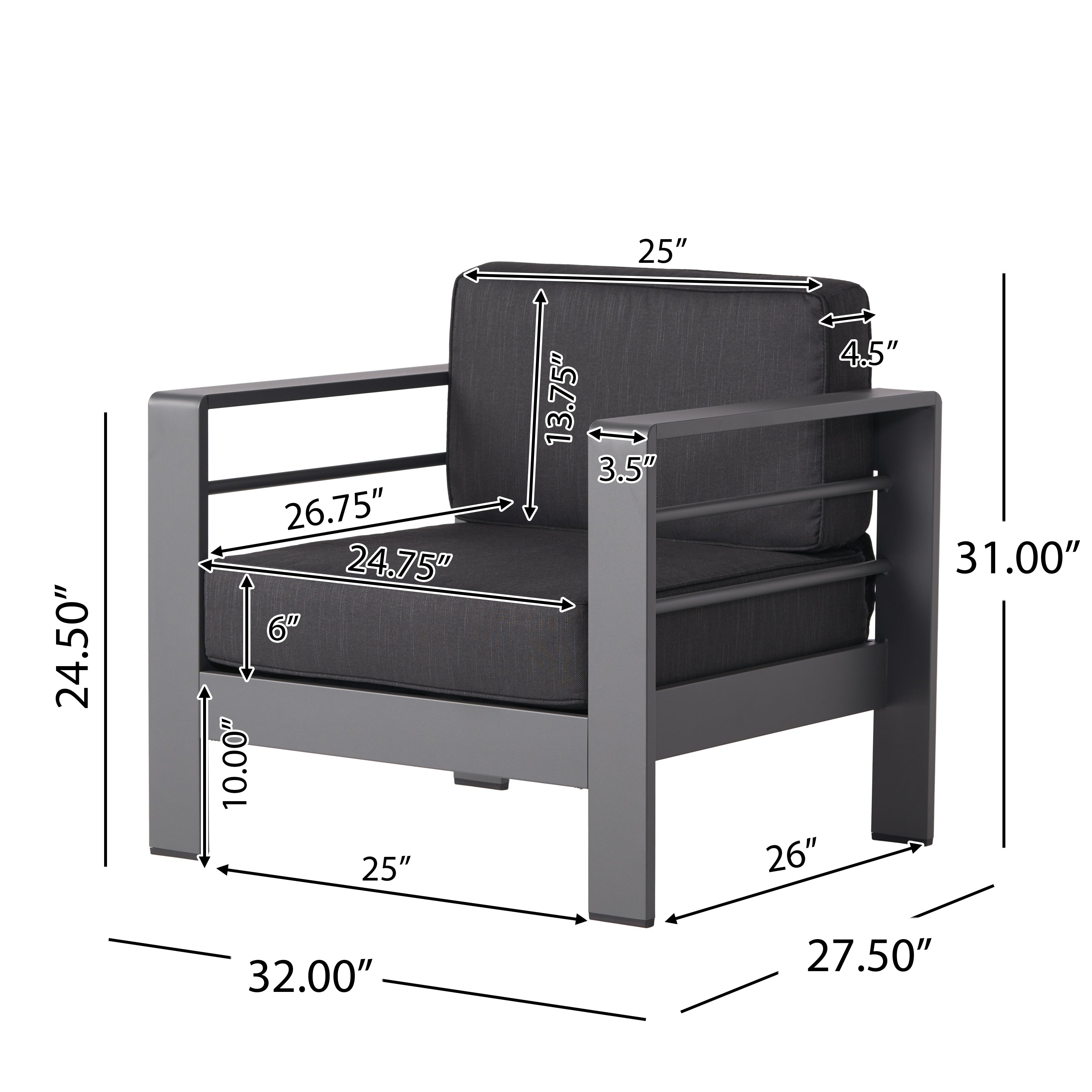 Aluminum club deals chair outdoor