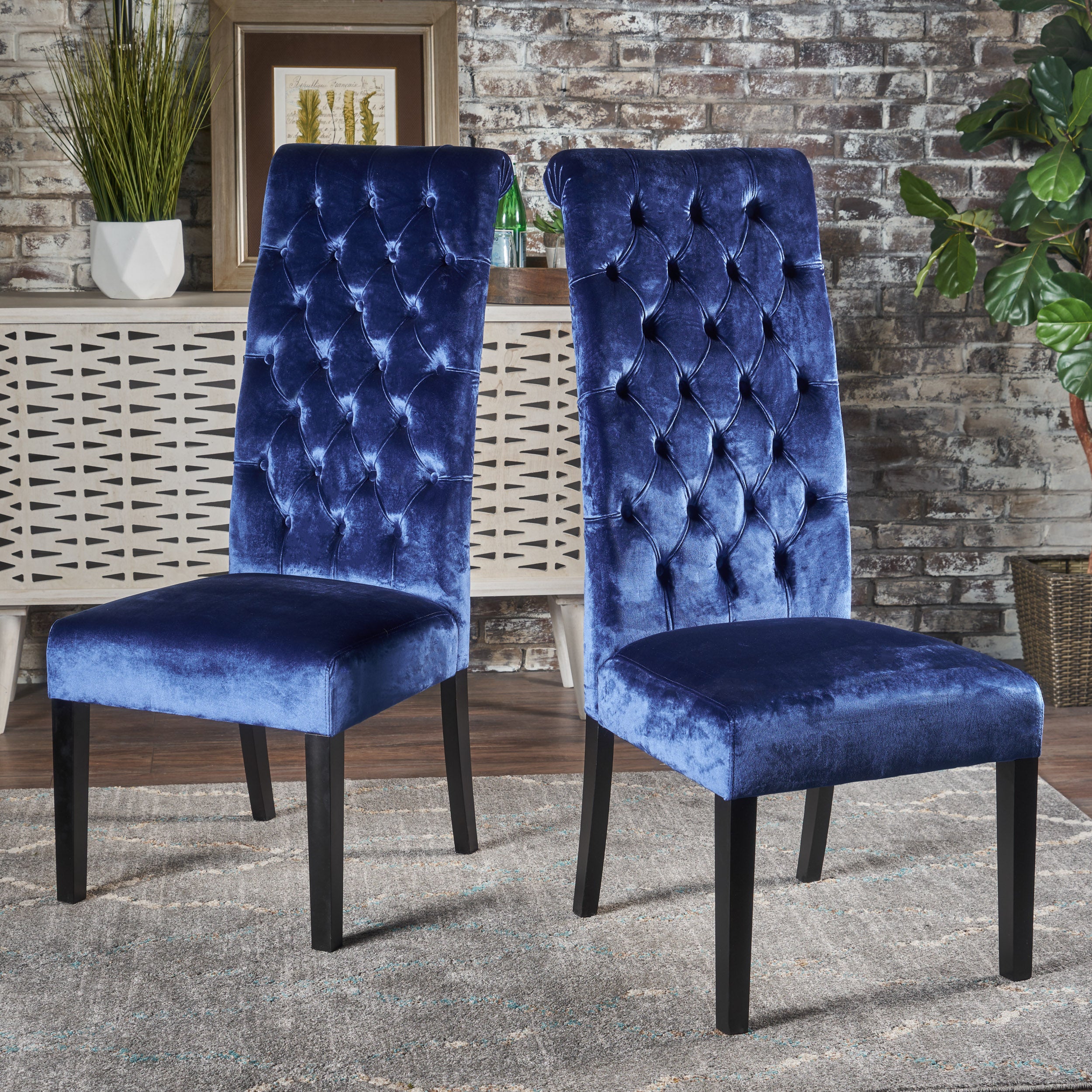 Tall velvet outlet chair