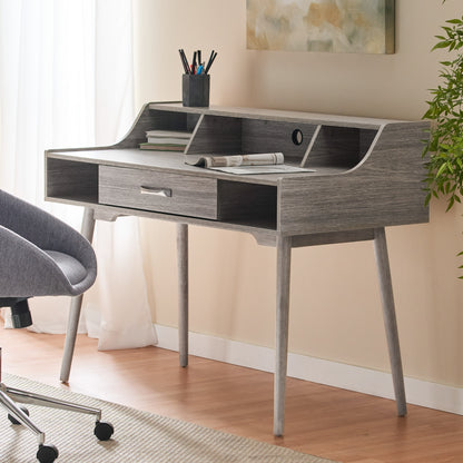 Belinda Mid Century Modern Finished Fiberboard Home Office Desk