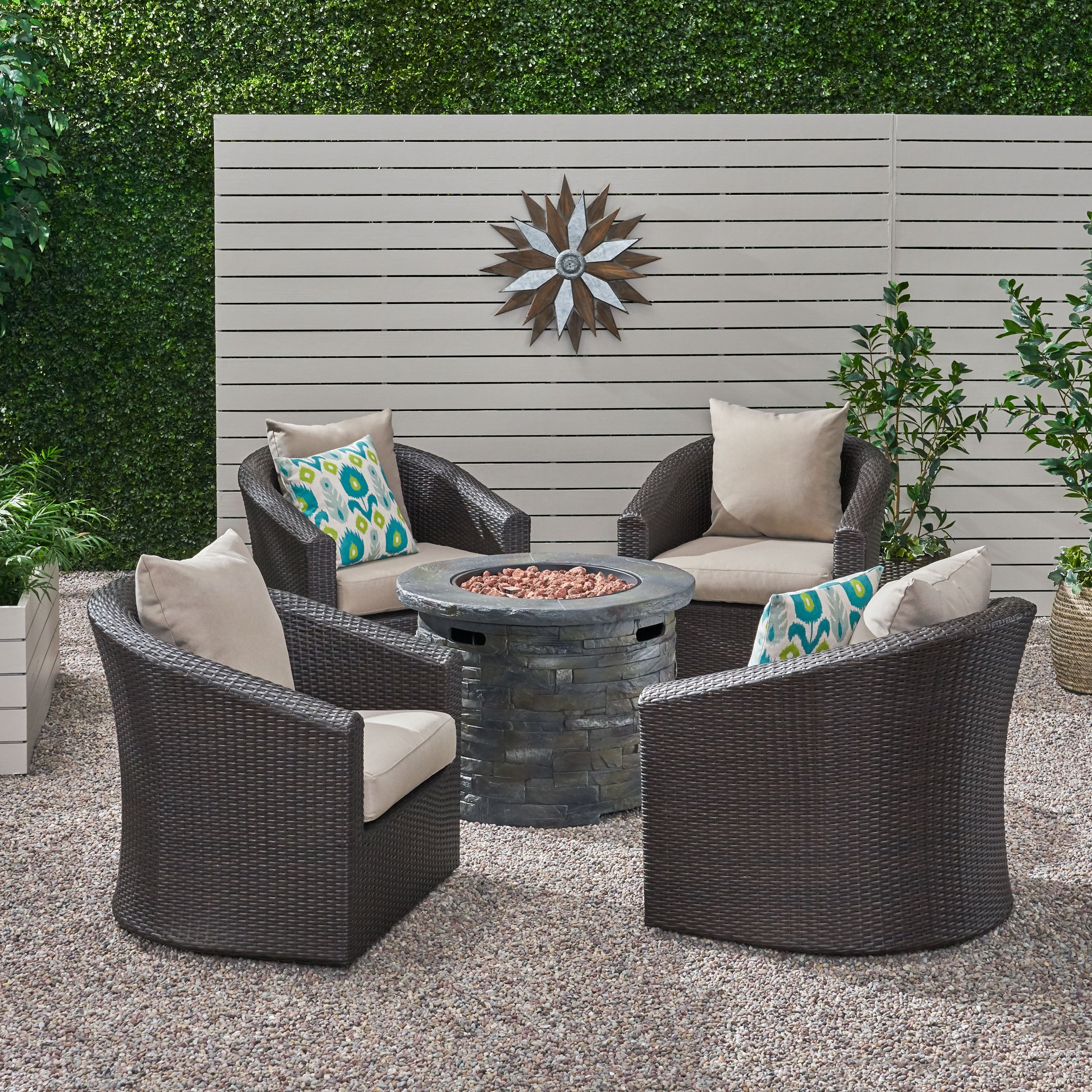 5 piece discount fire pit set