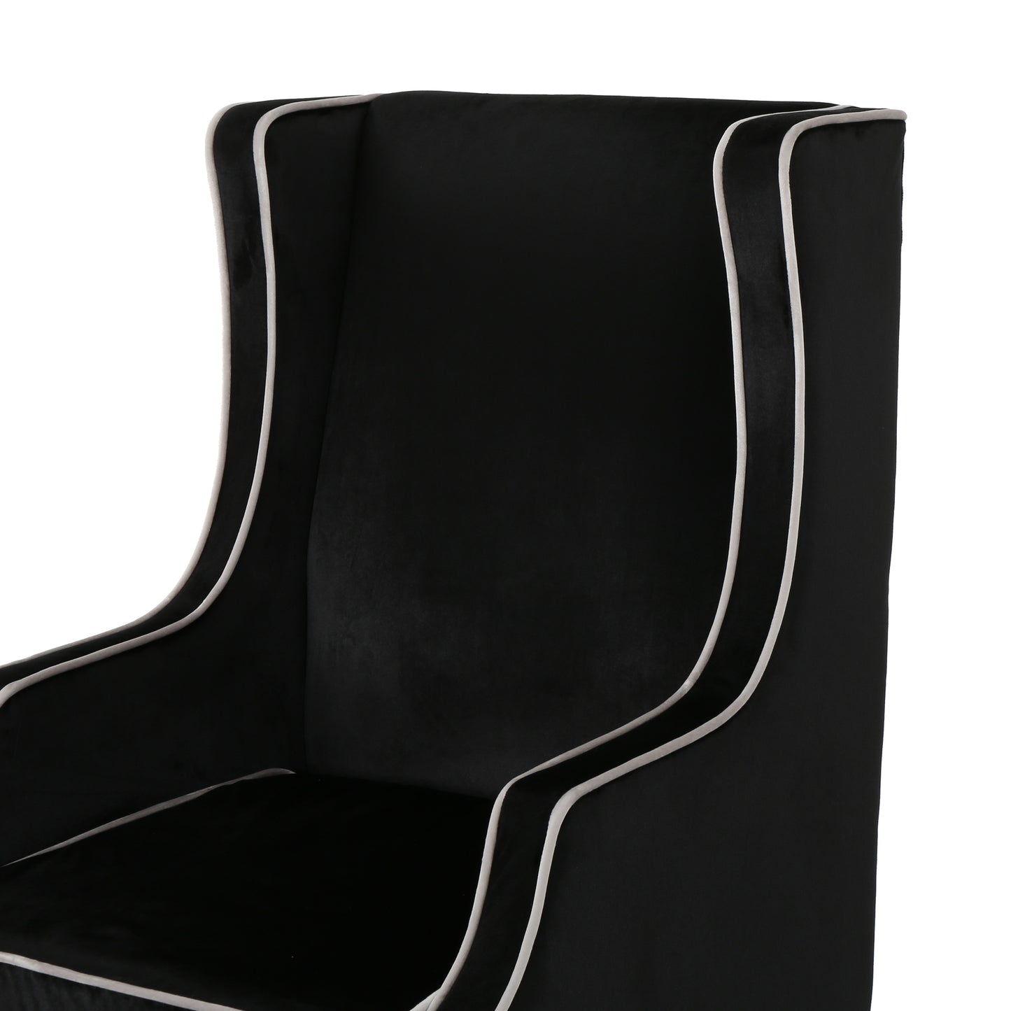 Edell Velvet Wingback Accent Chair