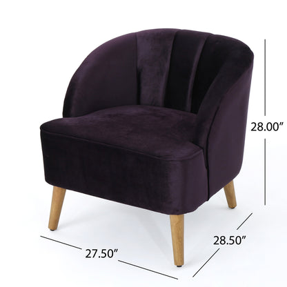 Scarlett Modern Velvet Accent Chair (Set of 2)