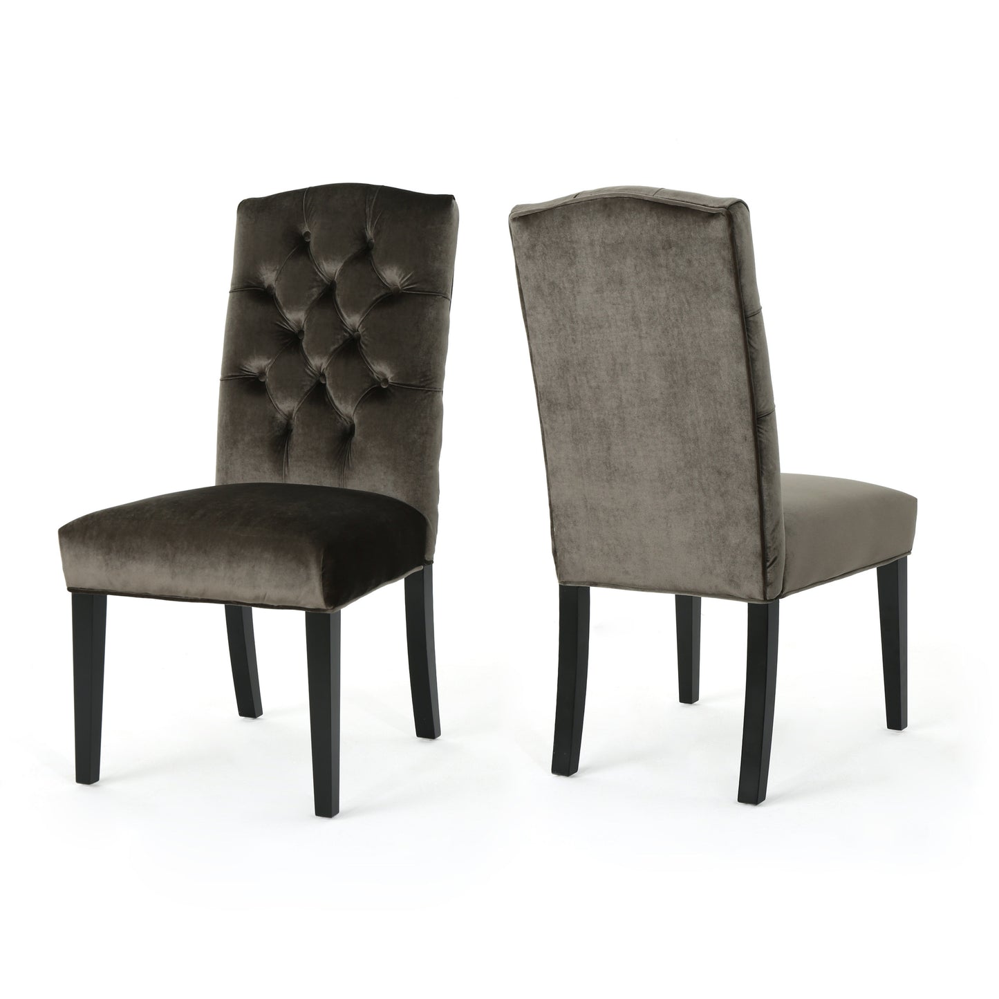 Joyce Traditional Crown Top New Velvet Dining Chairs (Set of 2)