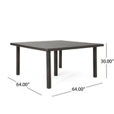 Fern Outdoor 64 Inch Wicker Square Dining Table – GDFStudio