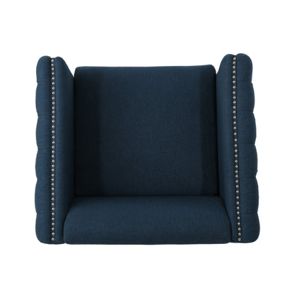 Karl Modern Tufted Fabric Armchair