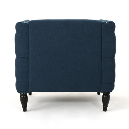 Karl Modern Tufted Fabric Armchair