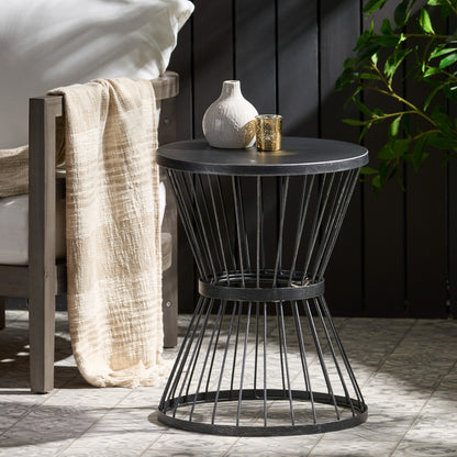 Fern Outdoor 16 Inch Iron Side Table