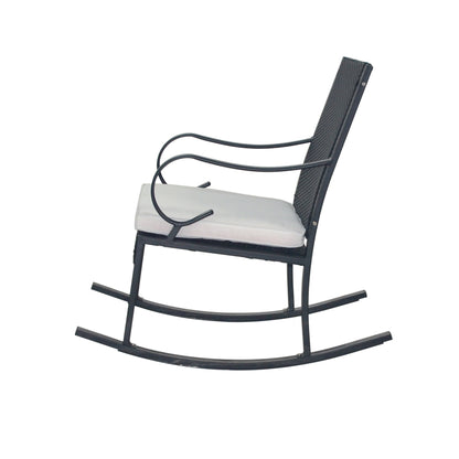 Muriel Outdoor Wicker Rocking Chair with Cushion