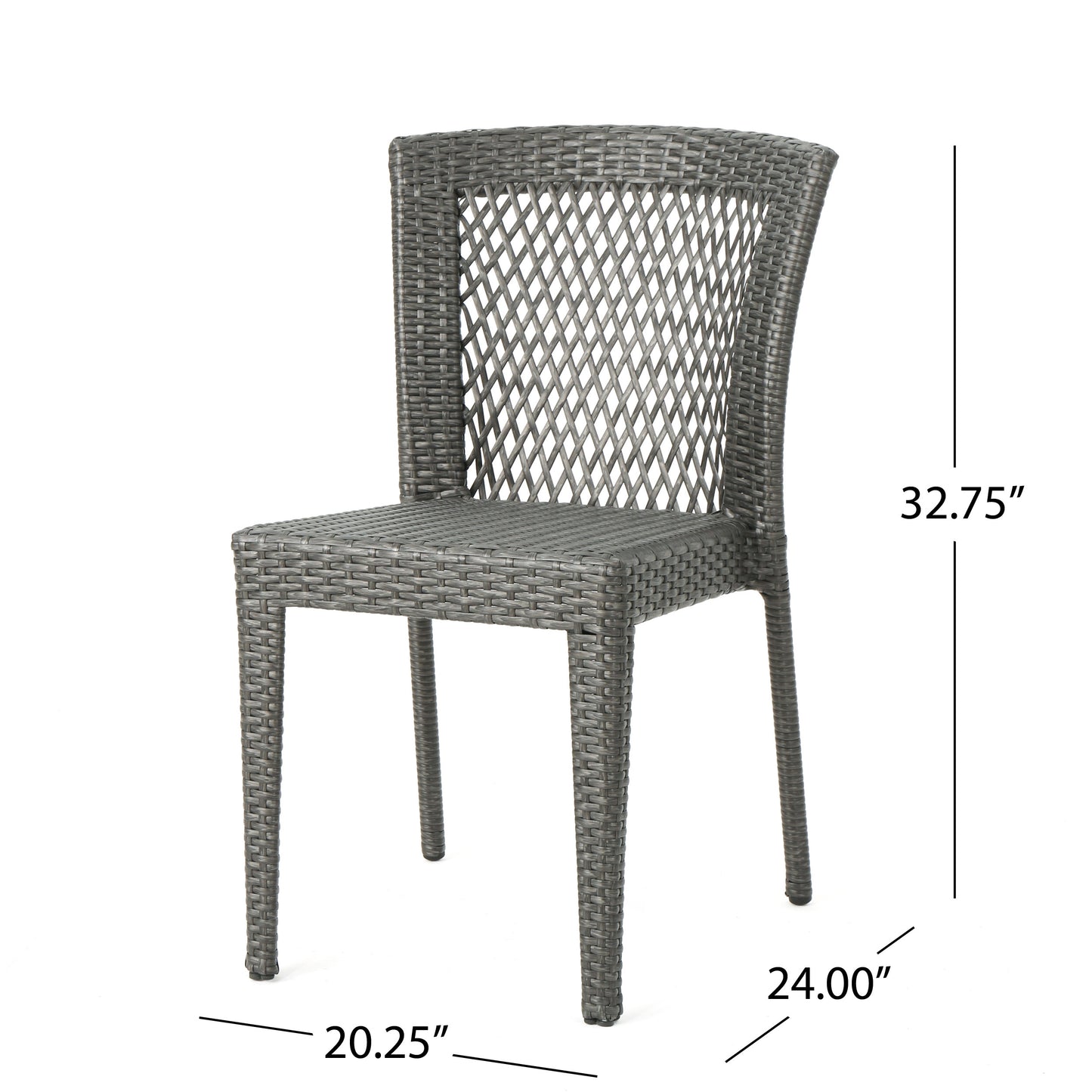 Howard Outdoor 5 Piece Grey Wicker Dining Set