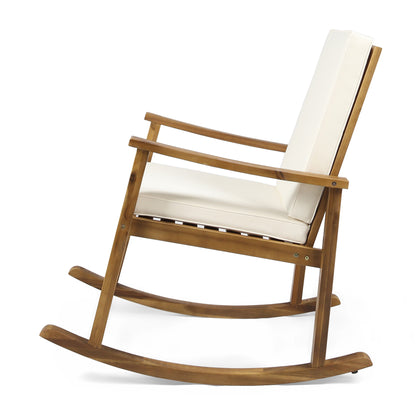 David Outdoor Acacia Wood Rocking Chair (Set of 2)
