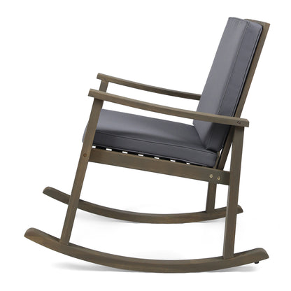 David Outdoor Acacia Wood Rocking Chair (Set of 2)