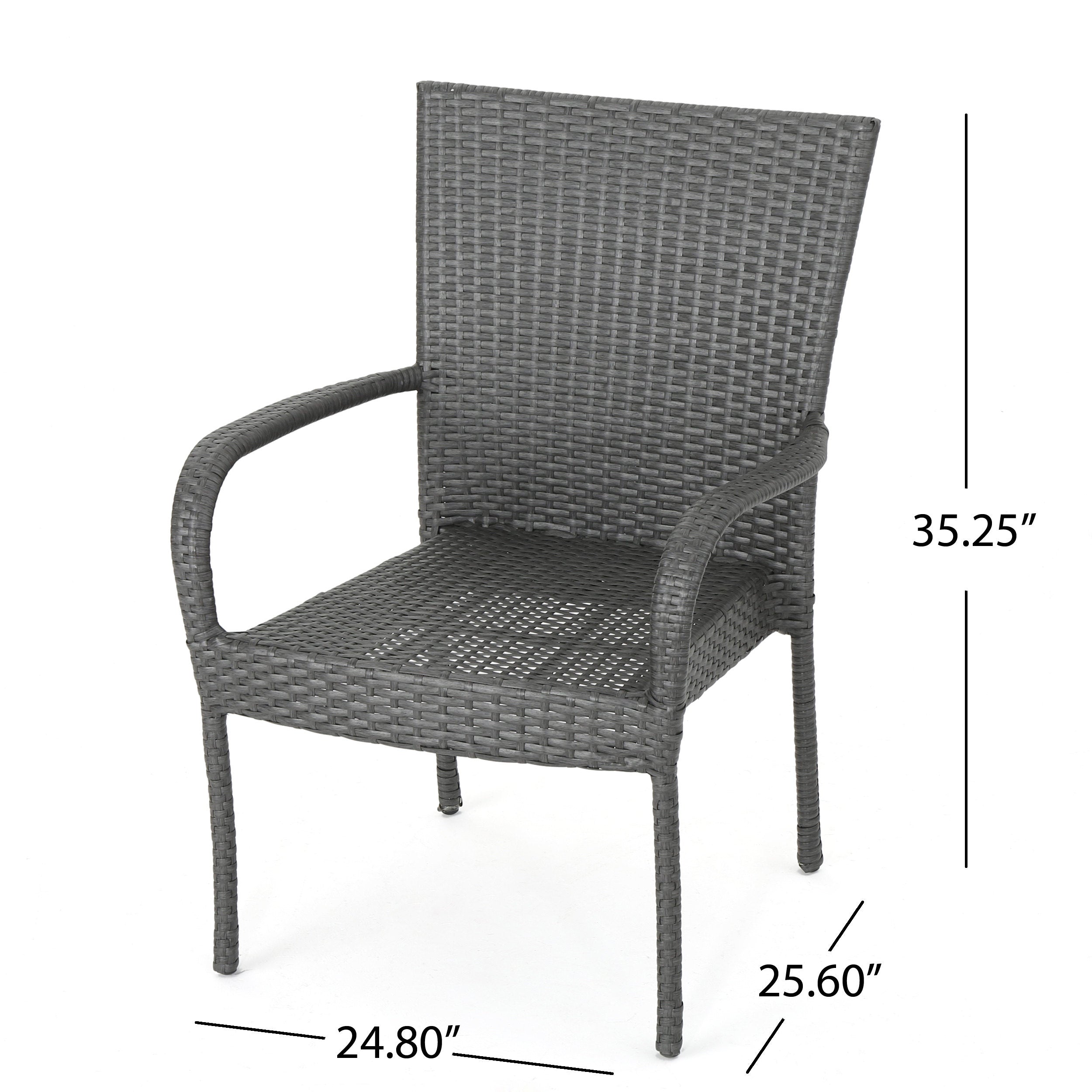 Rattan effect dining online chairs