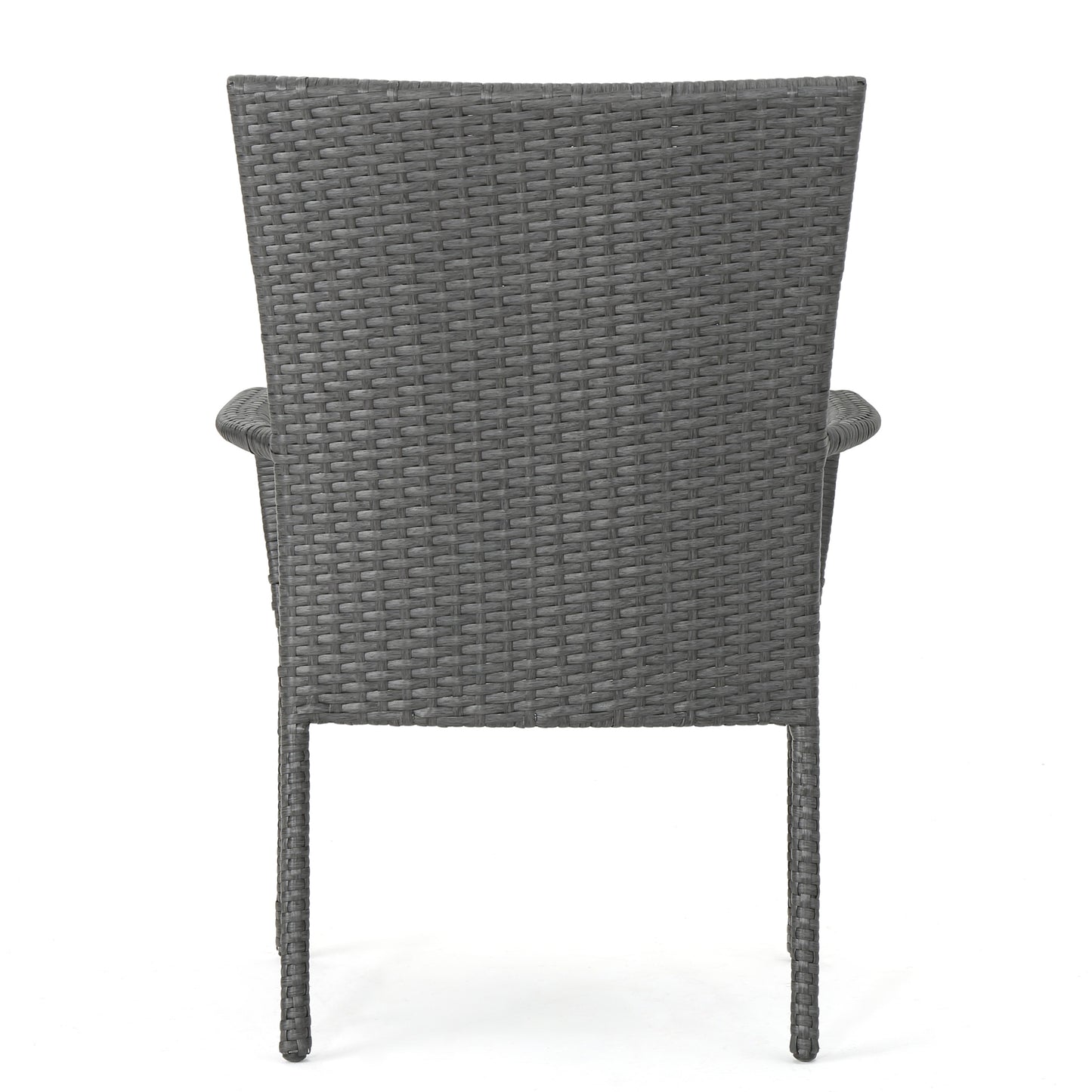 Robin Outdoor 7 Piece Wood and Wicker Dining Set, Gray and Gray
