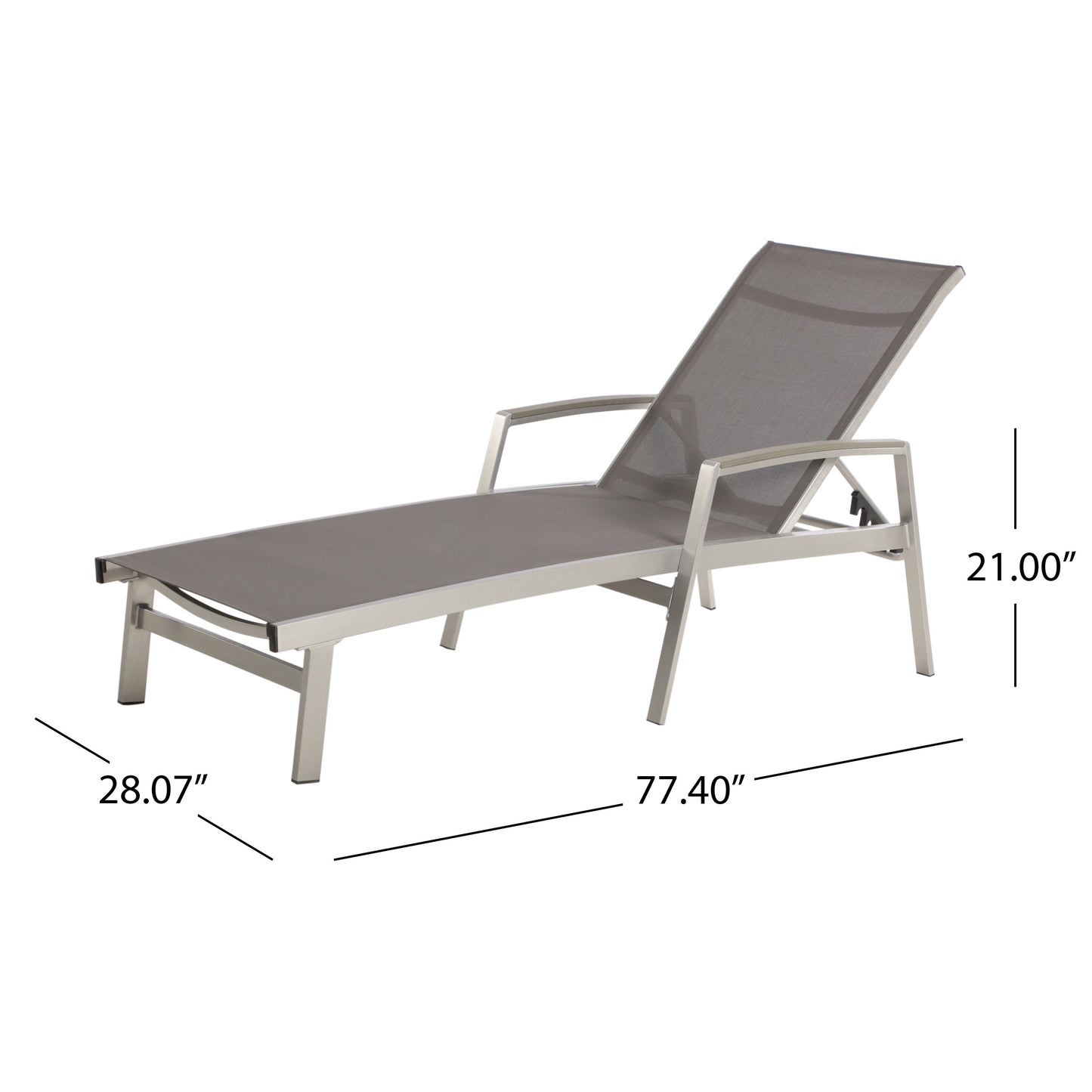Joy Outdoor Mesh and Aluminum Chaise Lounge