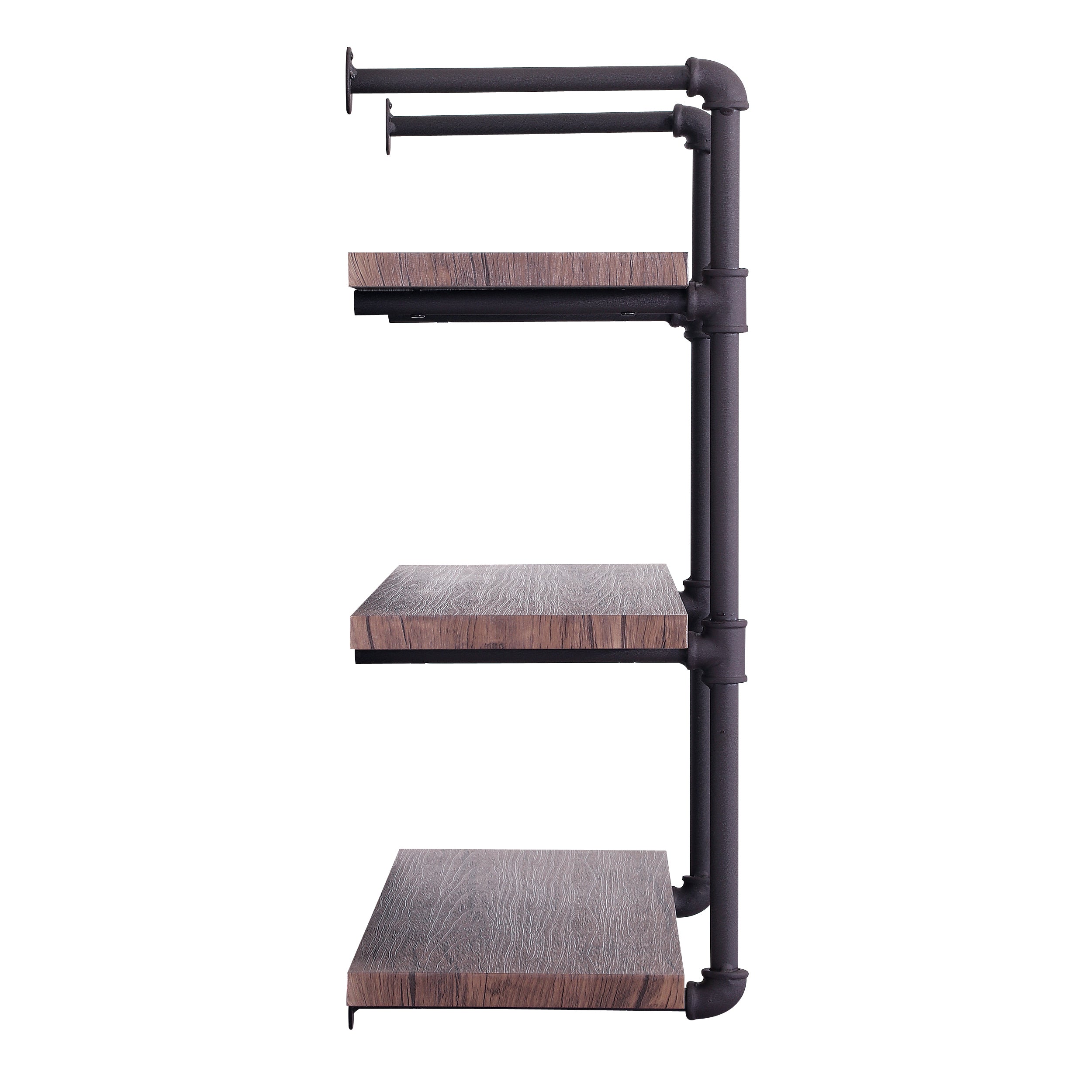 Caden Industrial Pipe Design 3-Tier Wall Mount Floating Shelf – GDFStudio