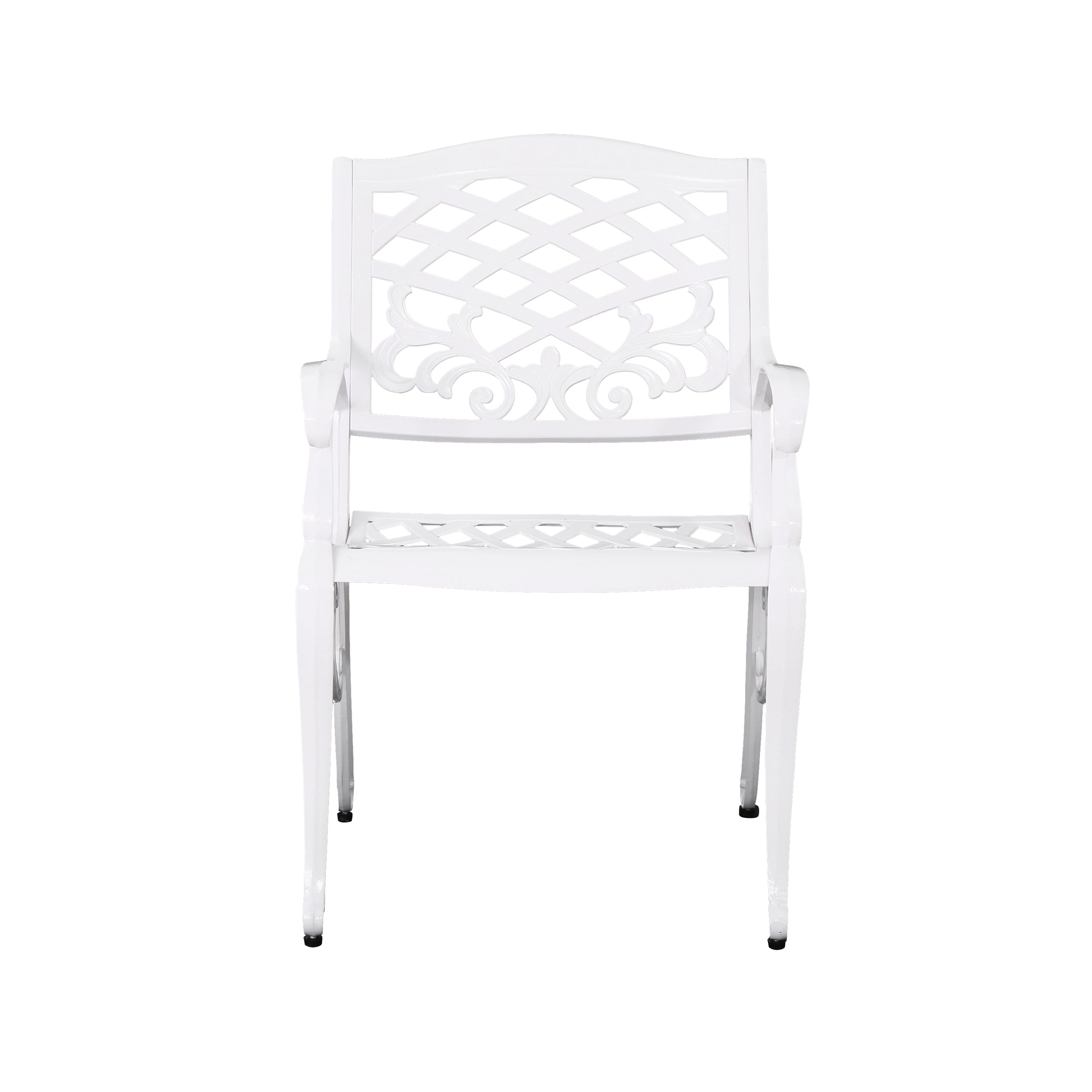 Tsa Outdoor Cast Aluminum Arm Chair Set Of 2 Gdfstudio