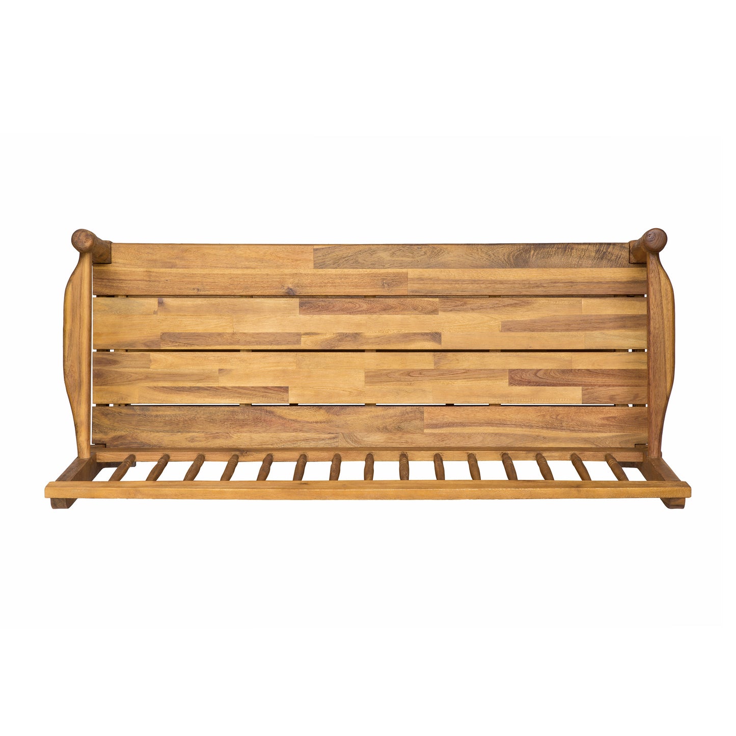 Kuhn Outdoor Acacia Wood Bench with Shelf