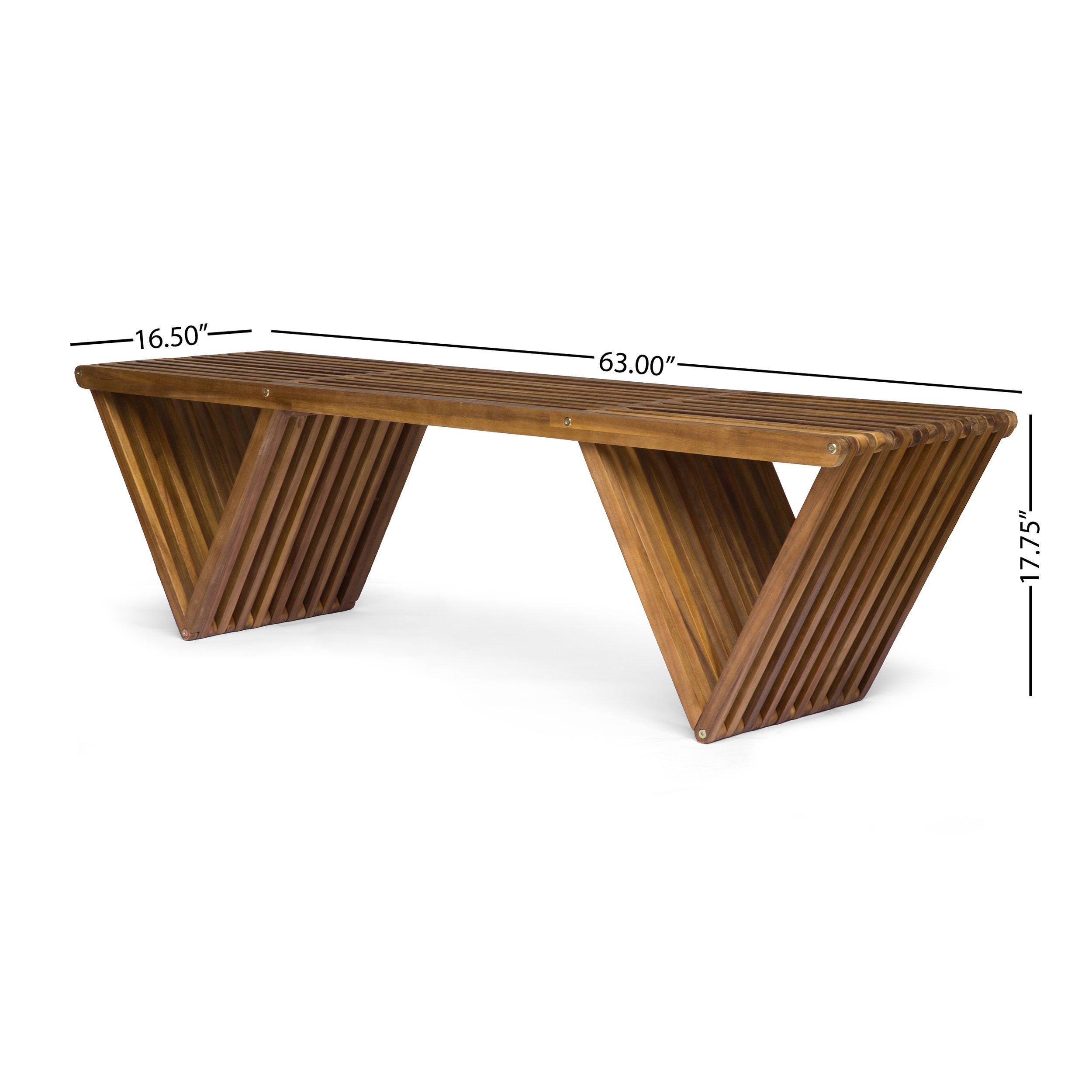 Acacia wood online bench