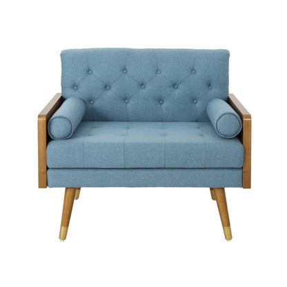 Greta Mid Century Modern Fabric Club Chair