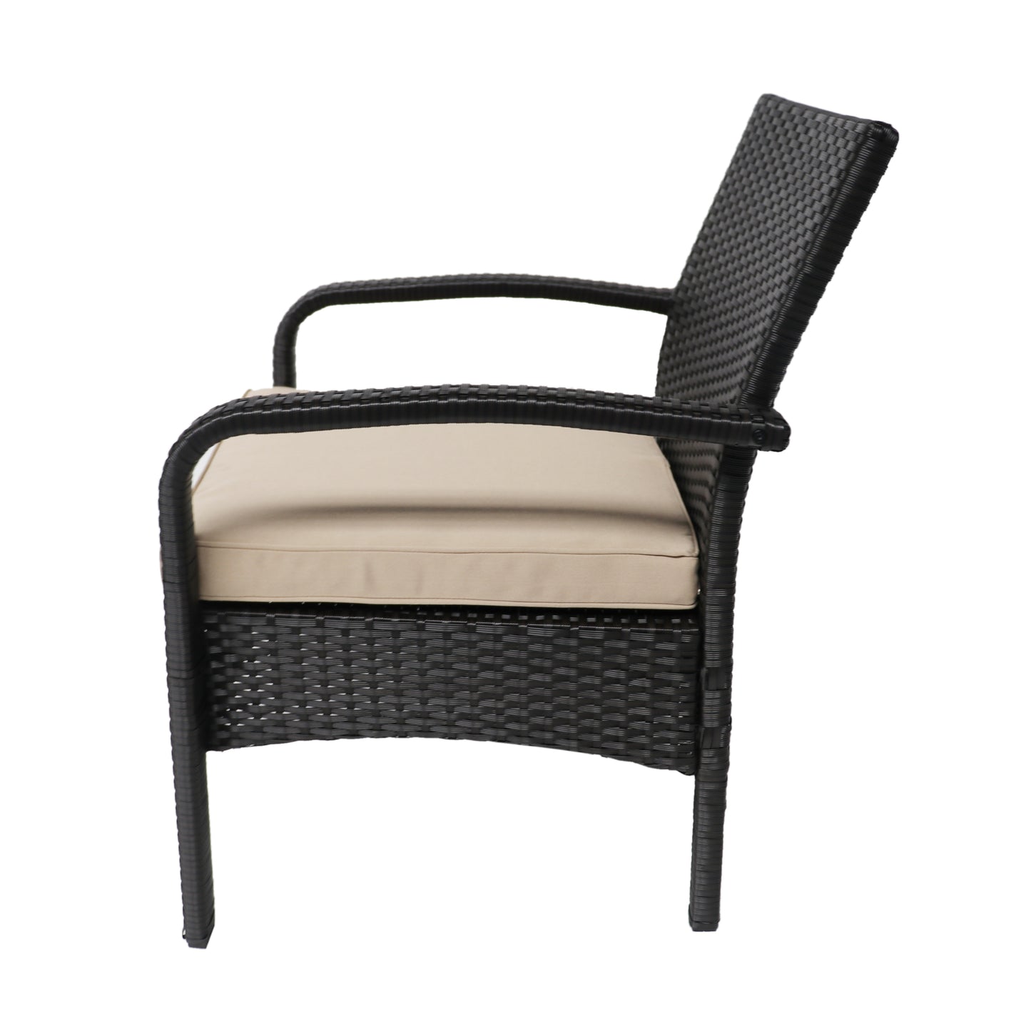 Otto Outdoor Contemporary Wicker Club Chairs with Cushion (Set of 2)