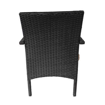 Otto Outdoor Contemporary Wicker Club Chairs with Cushion (Set of 2)