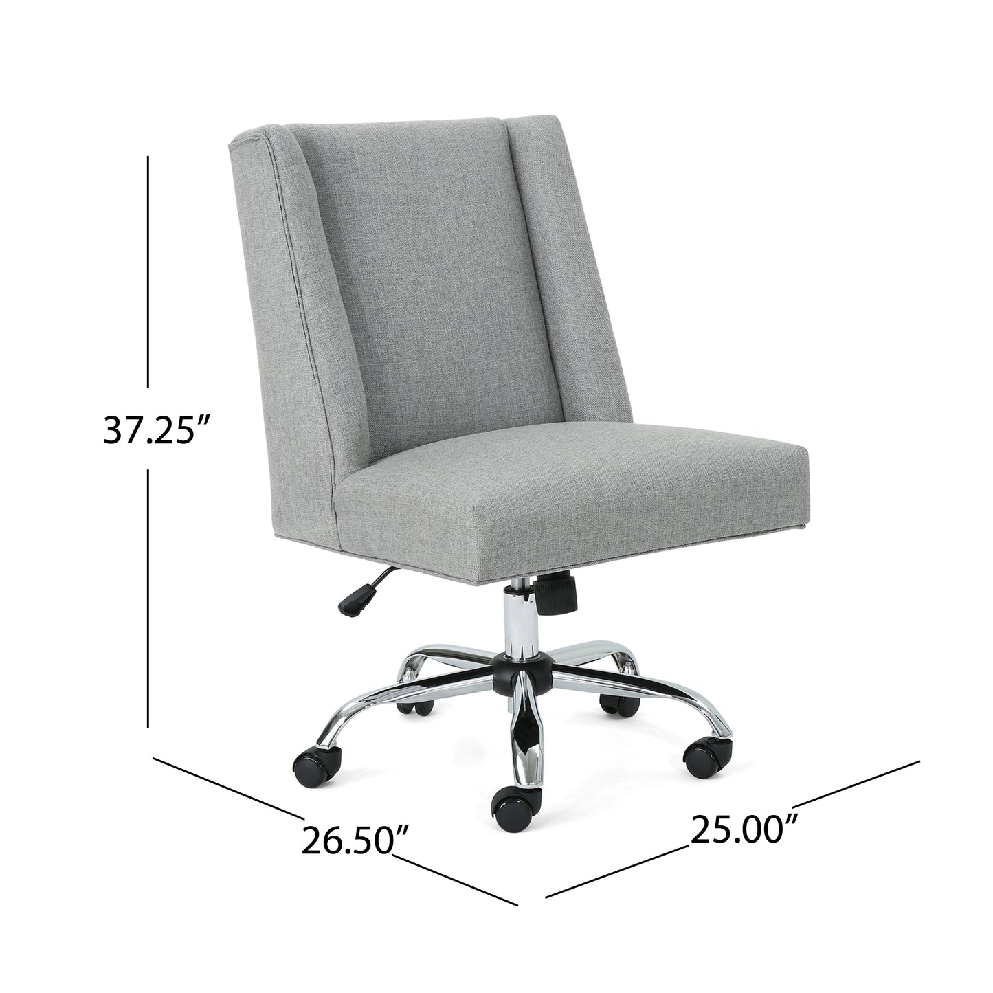 Tucker Adjustable Seat Height Home Office Chair w/ Casters