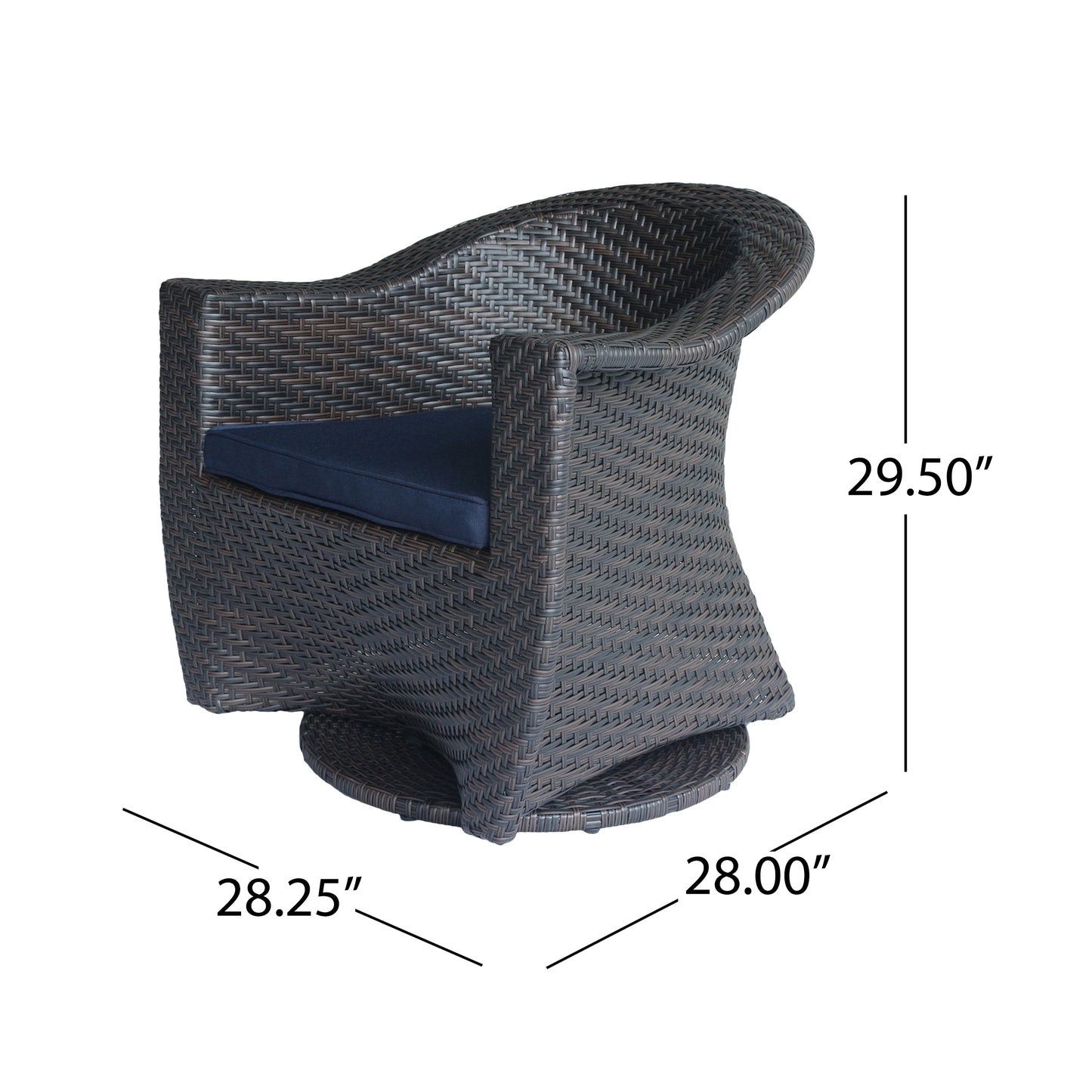 Koch Outdoor Wicher Swivel Chair