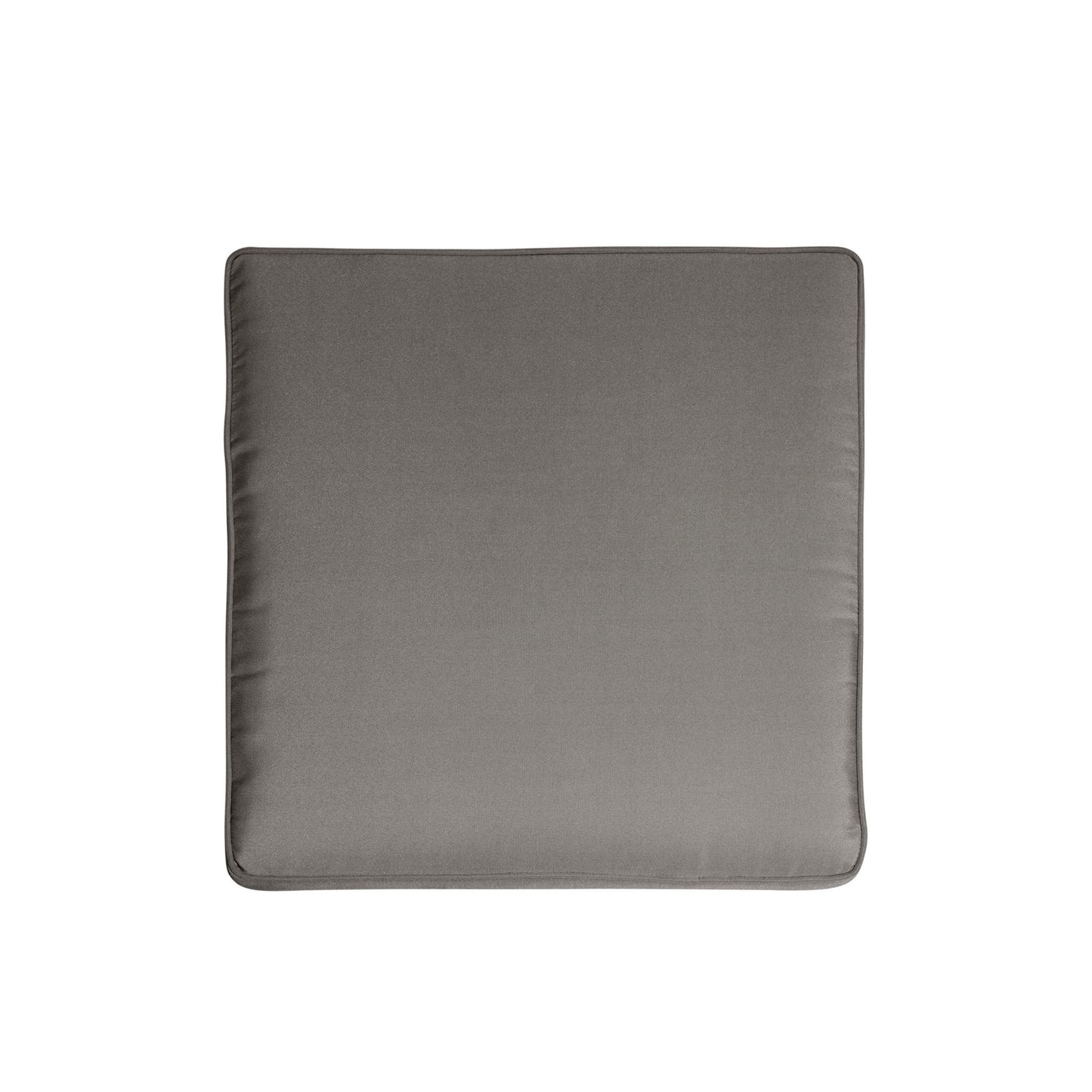 Aya Coral Cushioned Auminum Ottoman, Silver and Gray