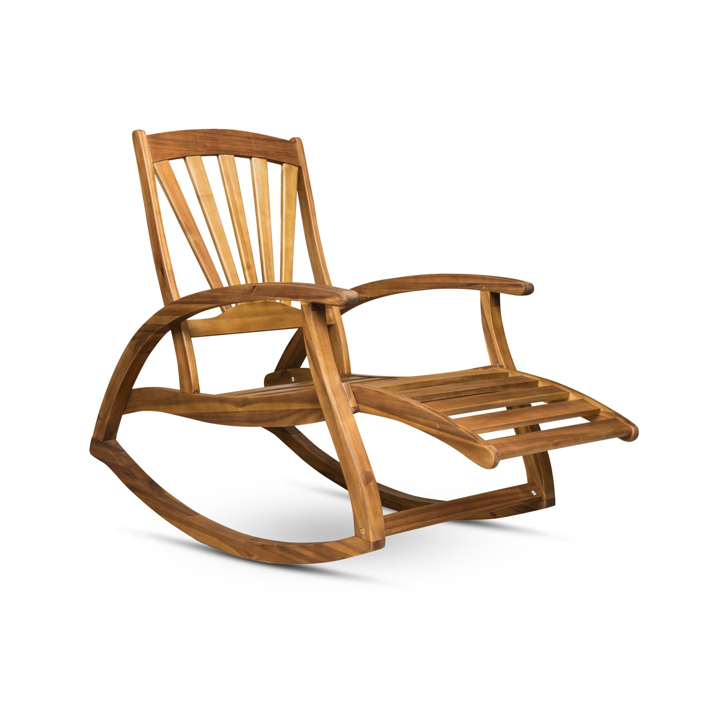 Lee Outdoor Rustic Acacia Wood Recliner Rocking Chairs (Set of 2)