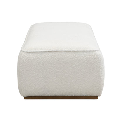 Narethiel Comfort 52" Grainy Fabric Footstool - Versatile Ottoman,Beige
