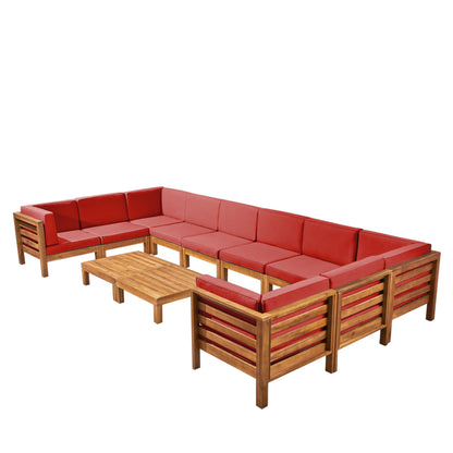 Ravello Outdoor U-Shaped Sectional Sofa Set with Coffee Tables