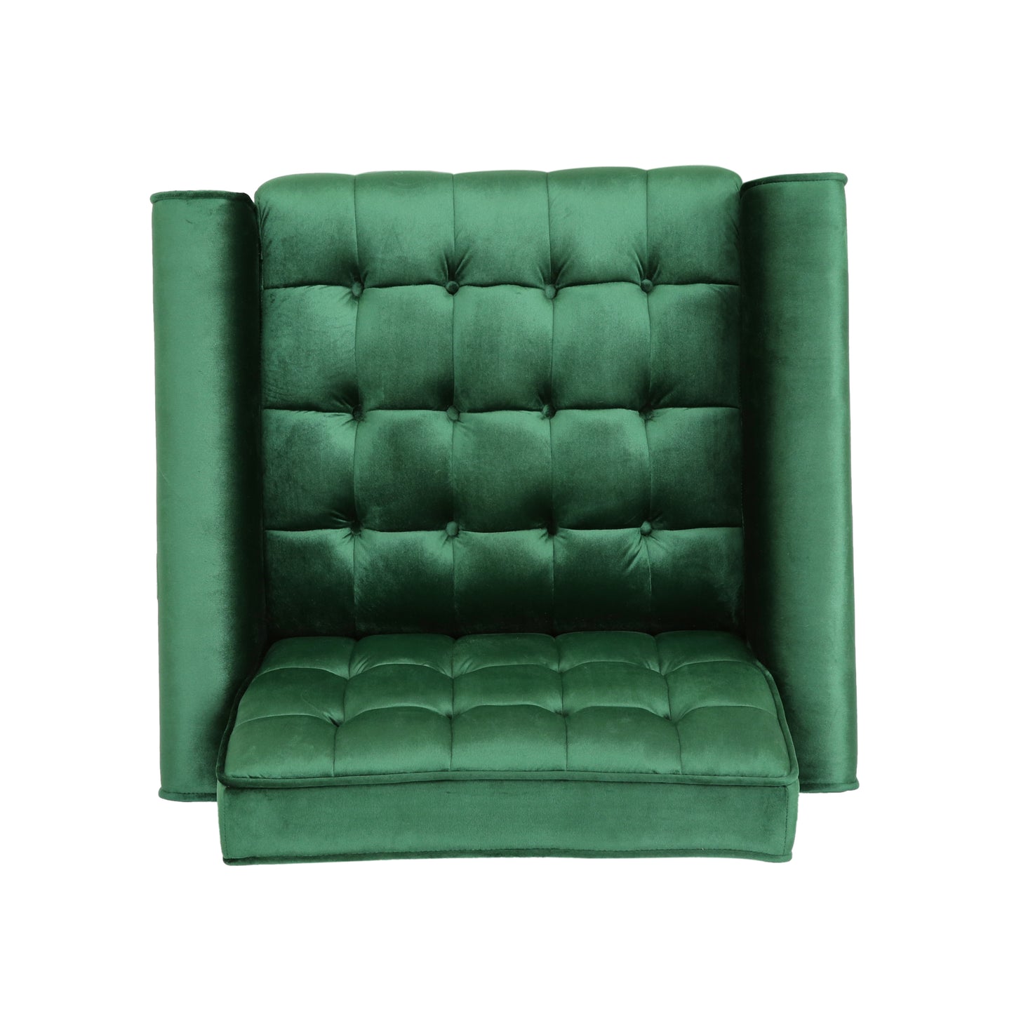 Betsy Velvet Armchair, Modern Glam, Button-Tufted, Waffle Stitching