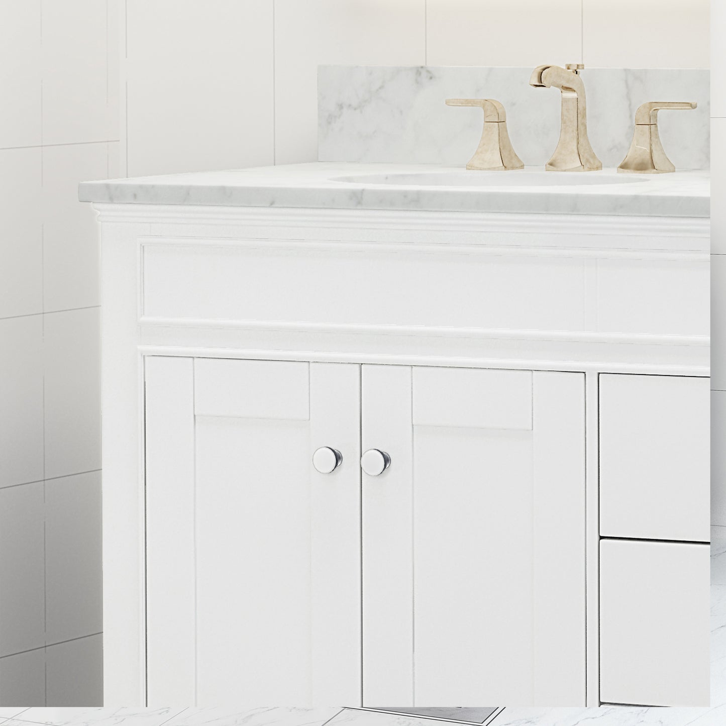 Feldspar Contemporary 72" Wood Bathroom Vanity (Counter Top Not Included)