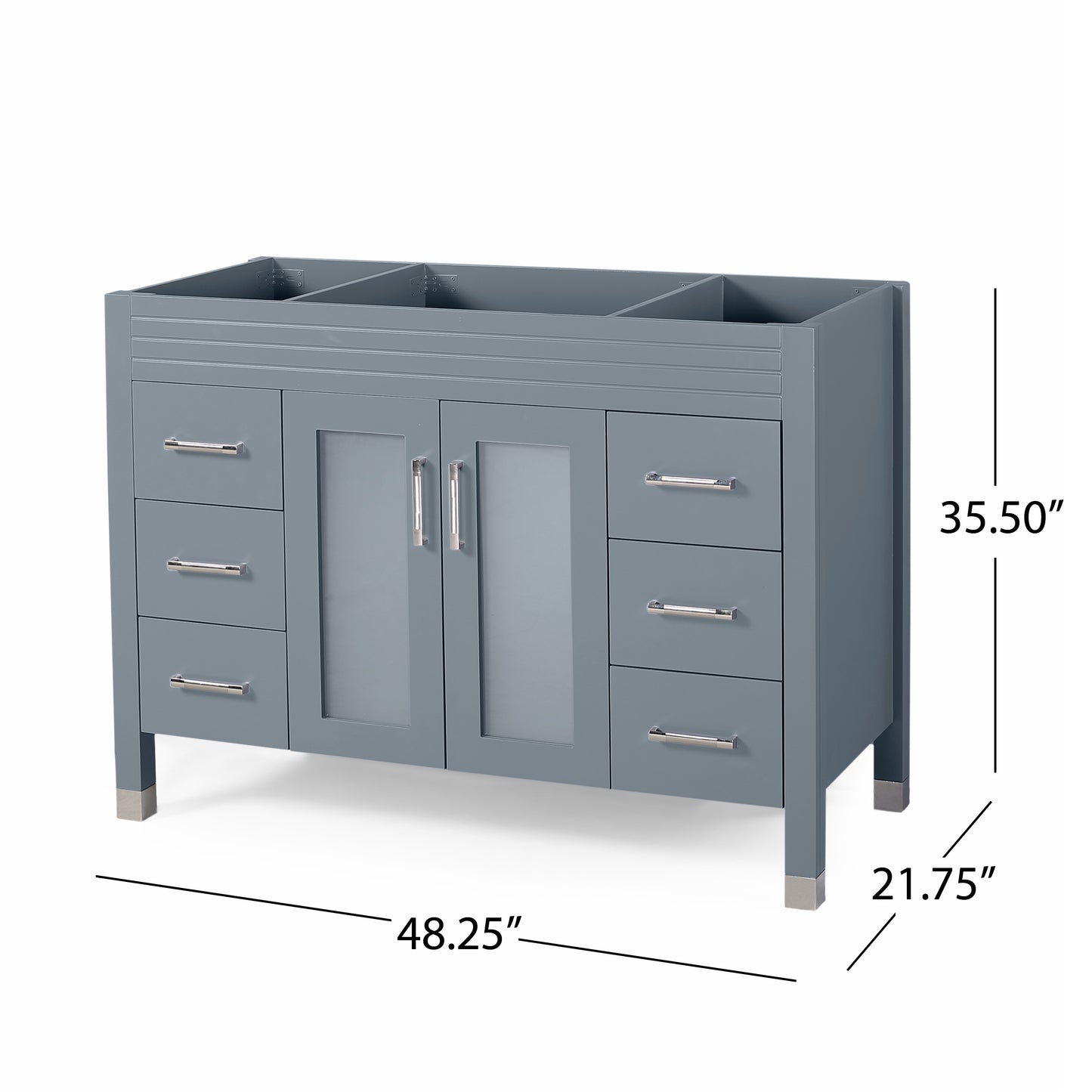 Holdame Contemporary 48" Wood Bathroom Vanity (Counter Top Not Included)