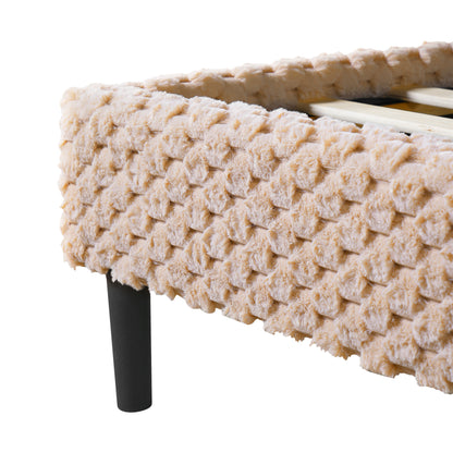 Fessil Simple Modern Plush Soft Bed Comfortable Backrest Bedroom Bed