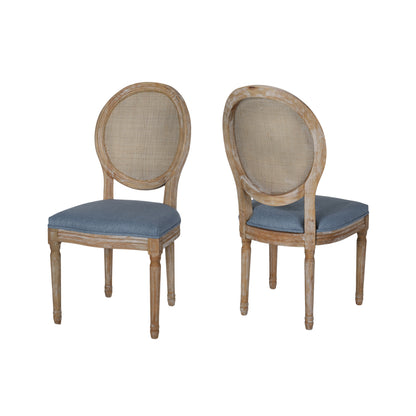 Camilo Oval Cane Back French Style Dining Chair (Set of 2)