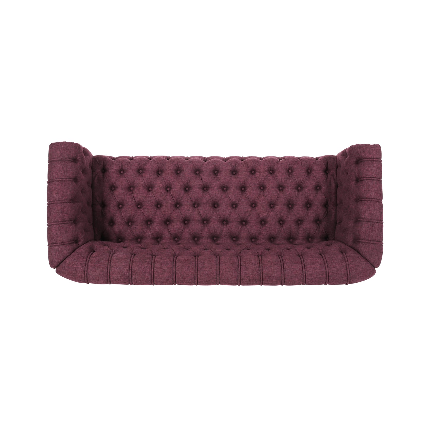 Edgar Button Tufted Rolled Back Upholstered Sofa