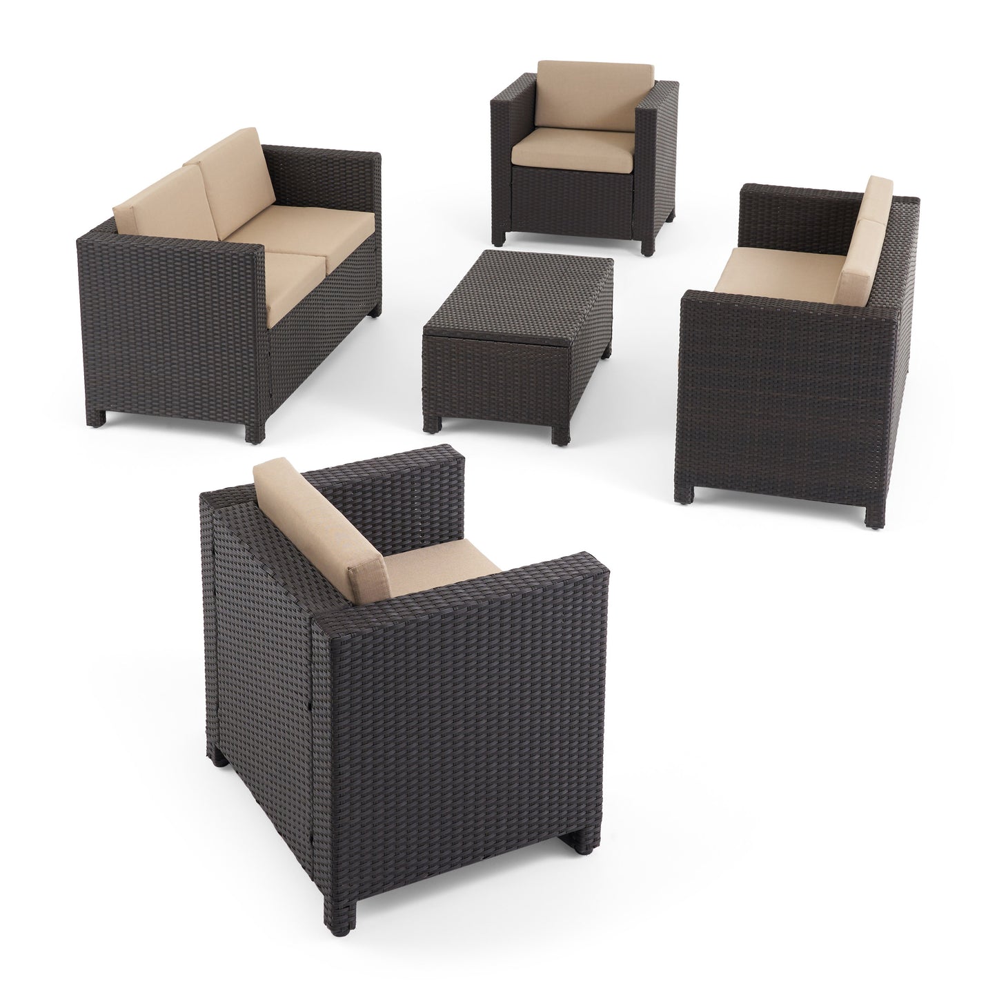 Venice 6-Seater Outdoor Sofa Set with Coffee Table