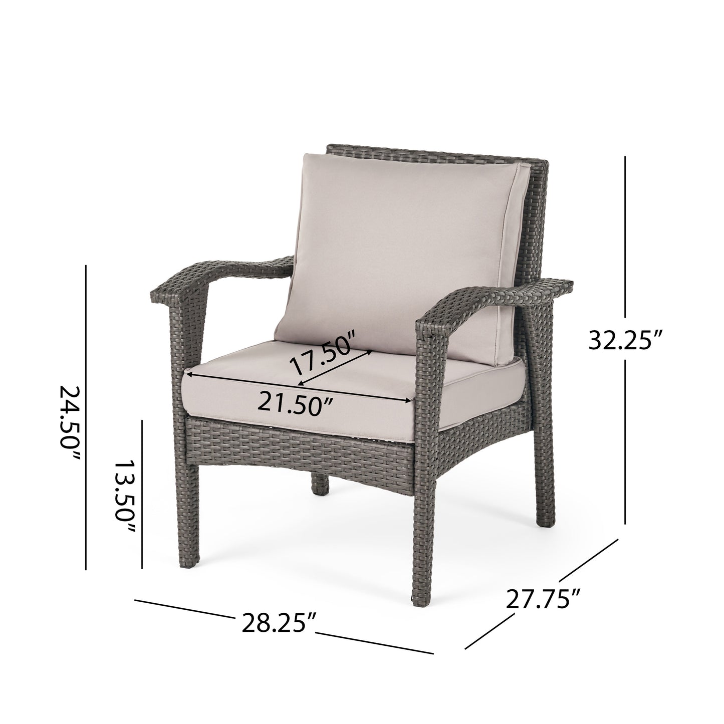Mckynzie Outdoor 4 Seater Wicker Chat Set with Fire Pit