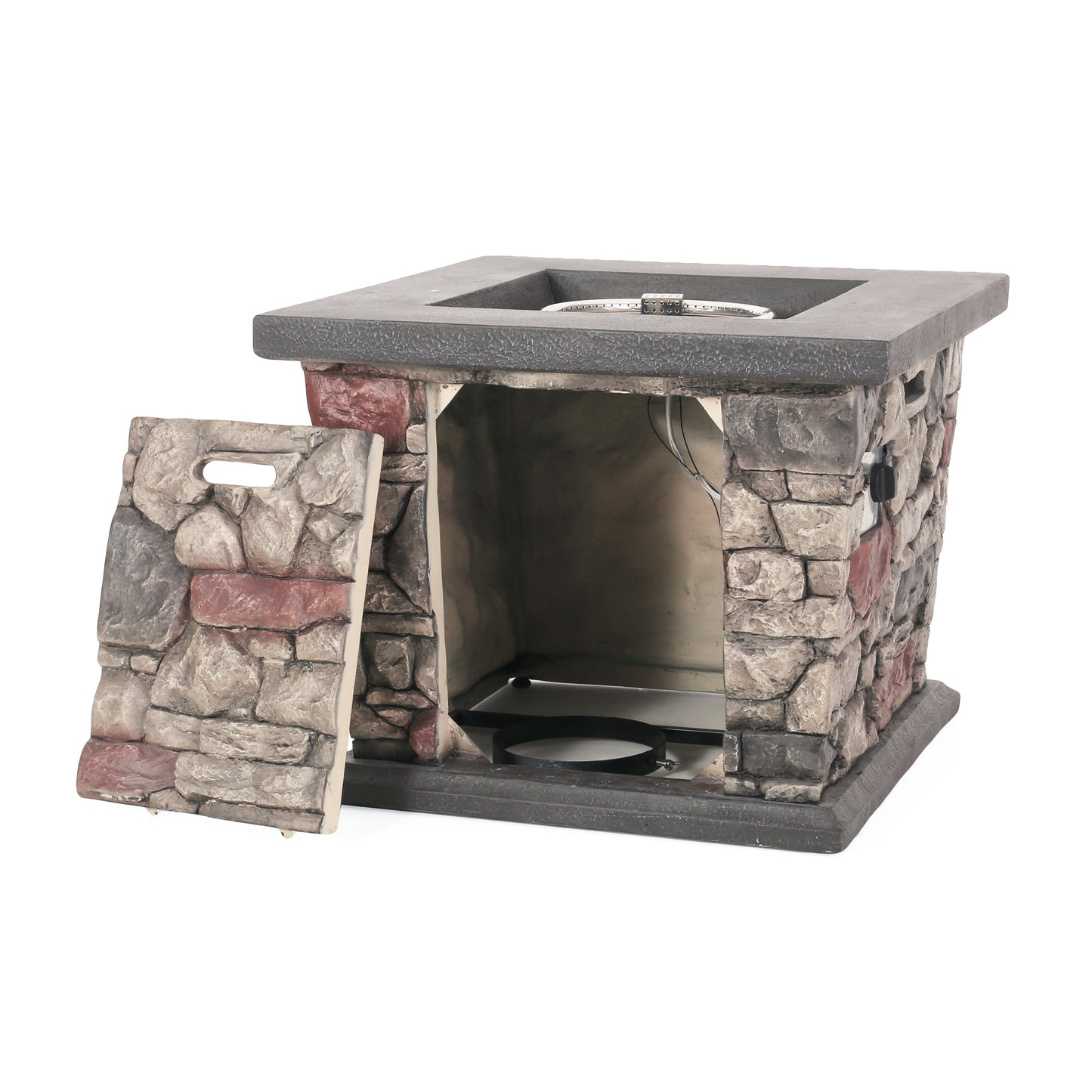 Ella Outdoor 4 Club Chair Chat Set with Fire Pit