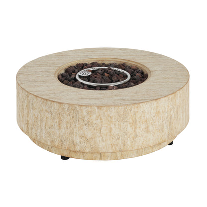 Alarion Outdoor Fire Pit Table Set – 40,000 BTU Propane Fire Pit with Matching Tank Holder