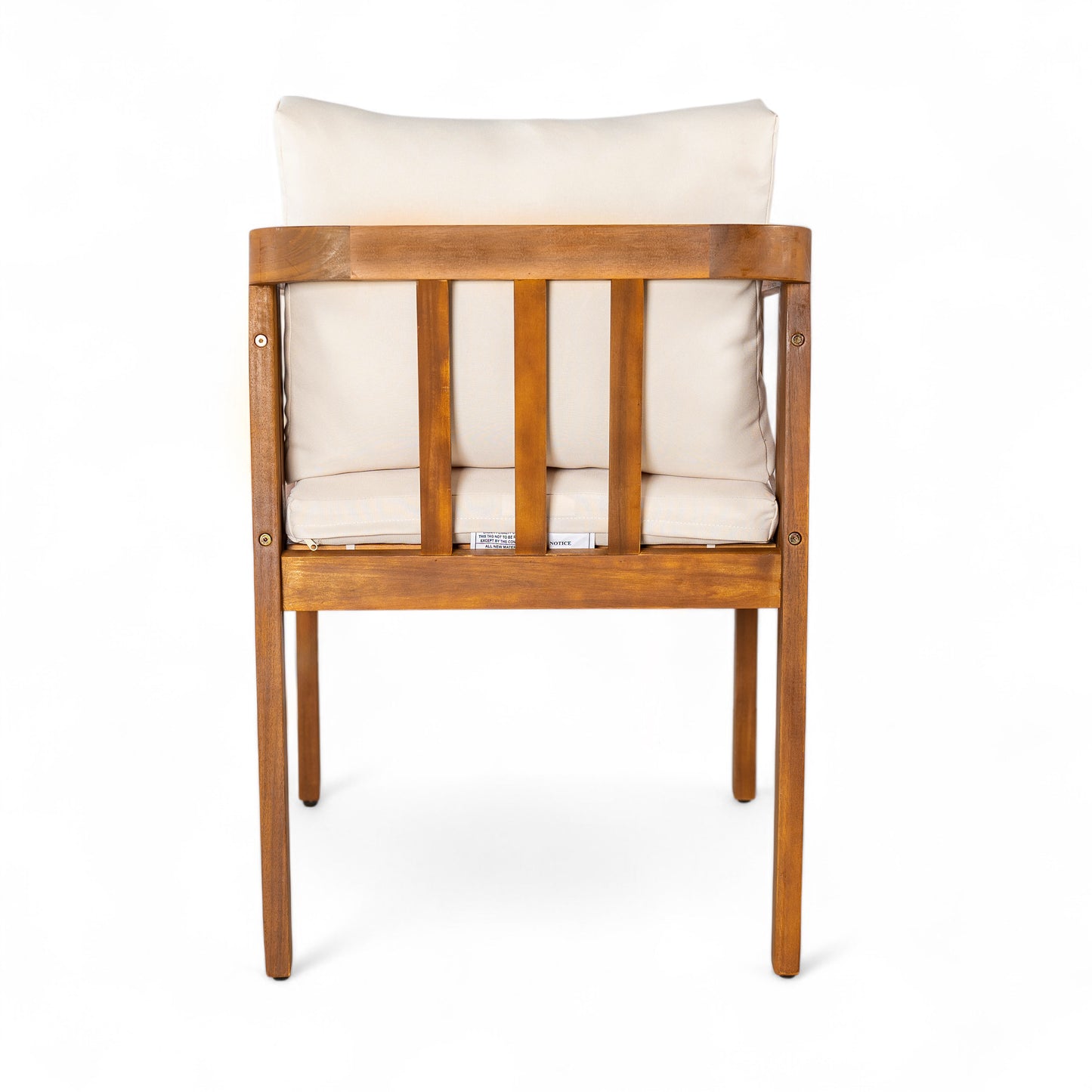 Dorianis Acacia Wood Outdoor Dining Chair with Cushion (Set of 2)