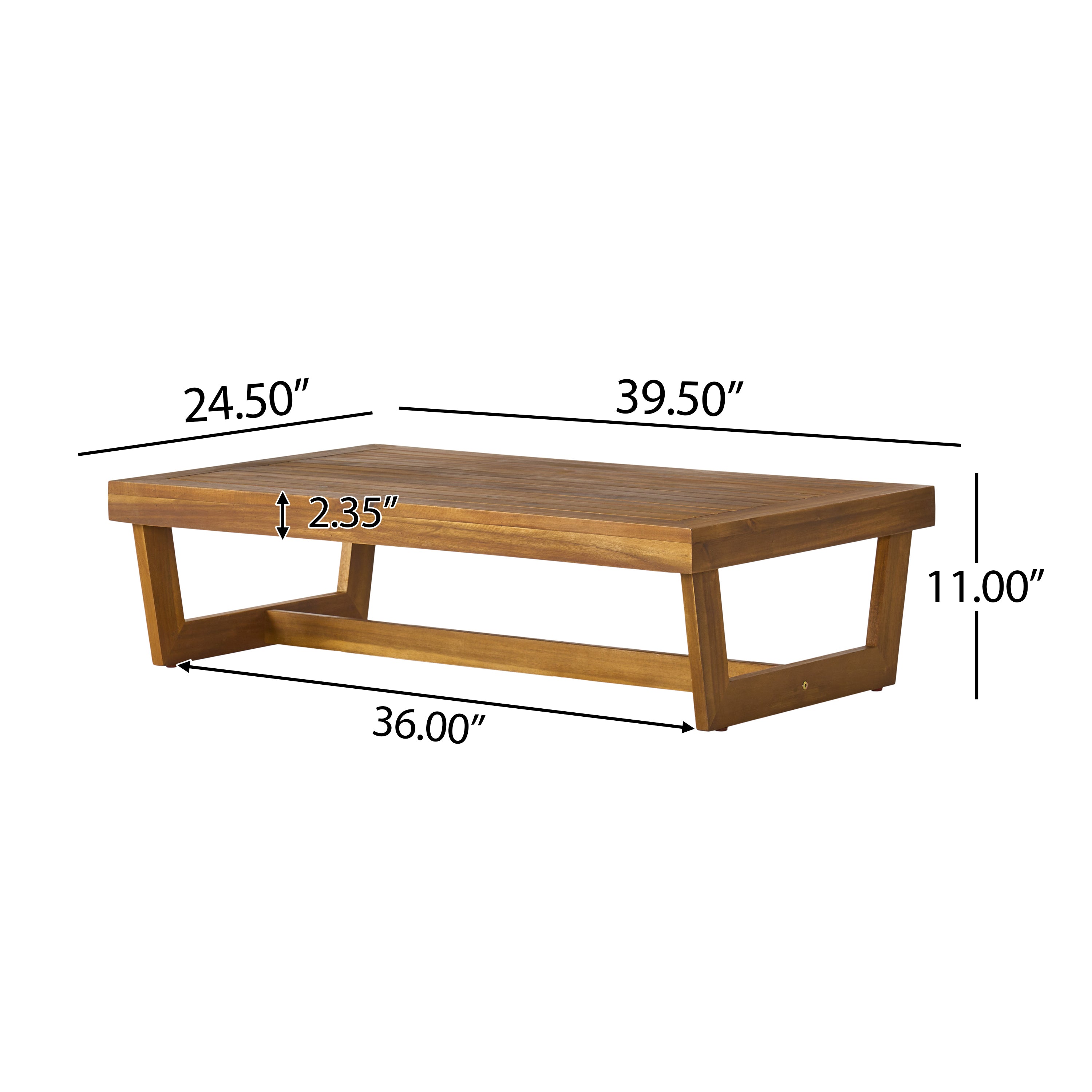 Hannah outdoor acacia wood store coffee table