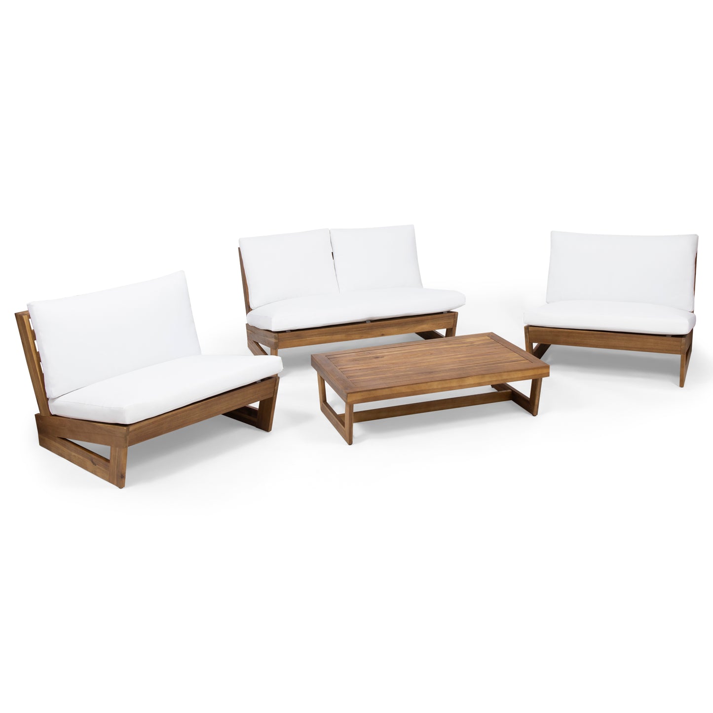 Emma Outdoor 4 Seater Chat Set with Coffee Table