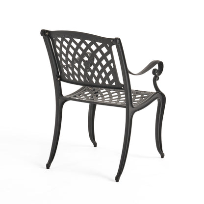 Hallandale Outdoor Dining Chair with Cushion (Set of 2)