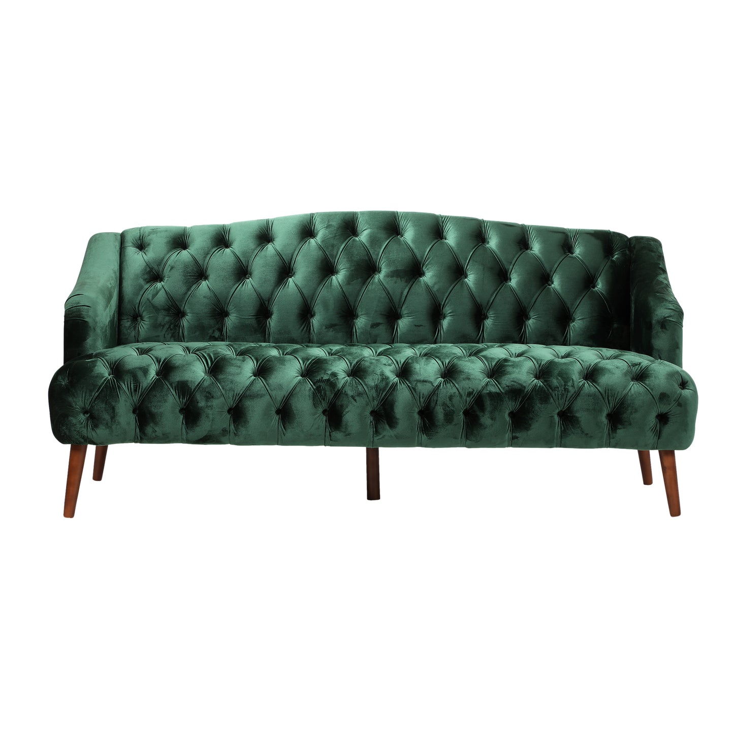 Kayleigh Modern Glam Tufted Velvet 3 Seater Sofa