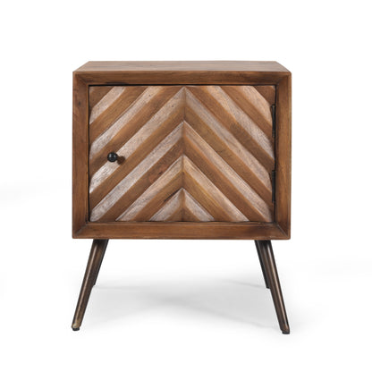 Riha Mid-Century Modern Mango Wood Cabinet