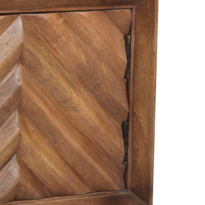 Riha Mid-Century Modern Mango Wood Cabinet