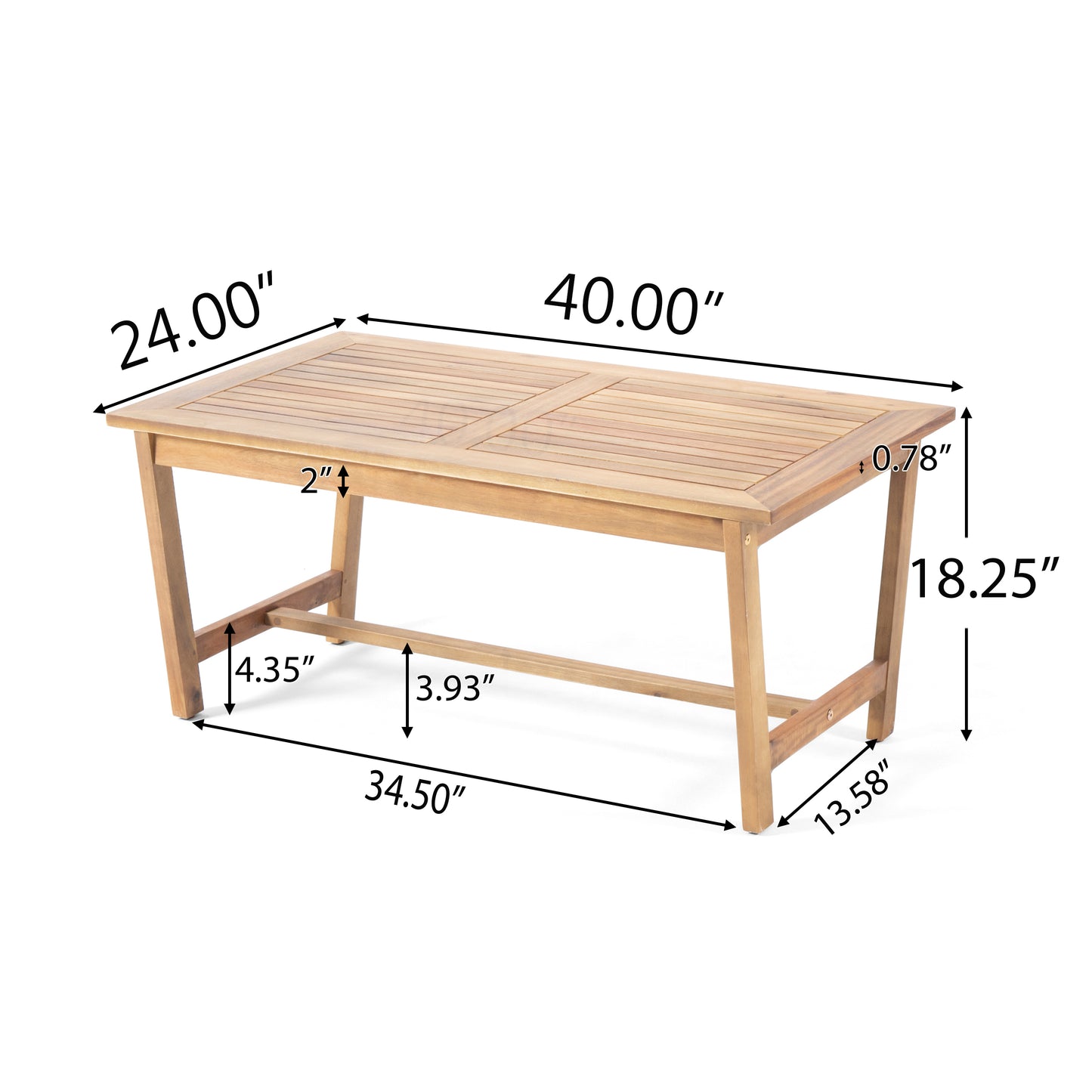 Manarola Outdoor 8 Seater Acacia Wood Chat Set with Coffee Table