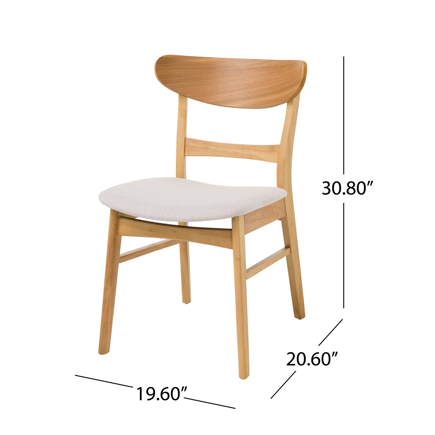 Isador Mid-Century Modern Dining Chairs (Set of 4)
